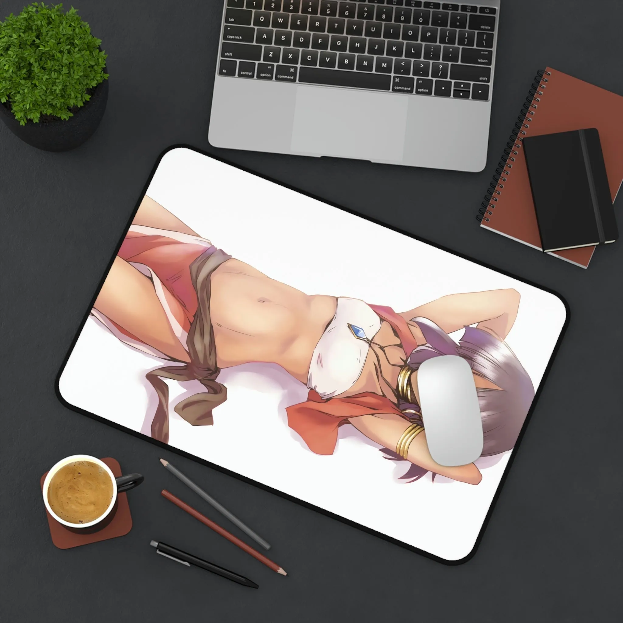 Anime Black Girl Waifu Nadia La Arwall Desk Mat - The Secret of Blue Water XXL Gaming Mousepad - Nonslip Card Playmat