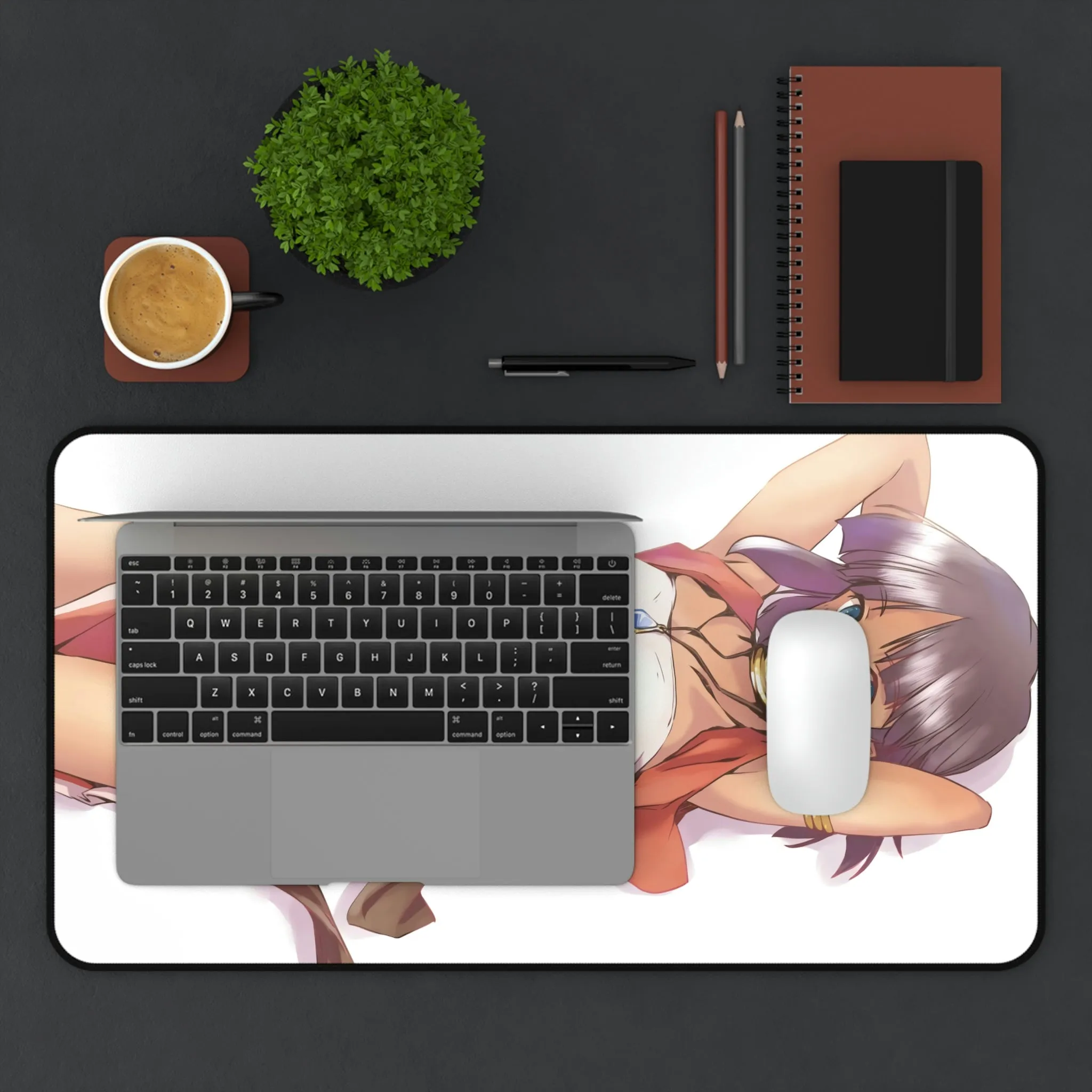 Anime Black Girl Waifu Nadia La Arwall Desk Mat - The Secret of Blue Water XXL Gaming Mousepad - Nonslip Card Playmat