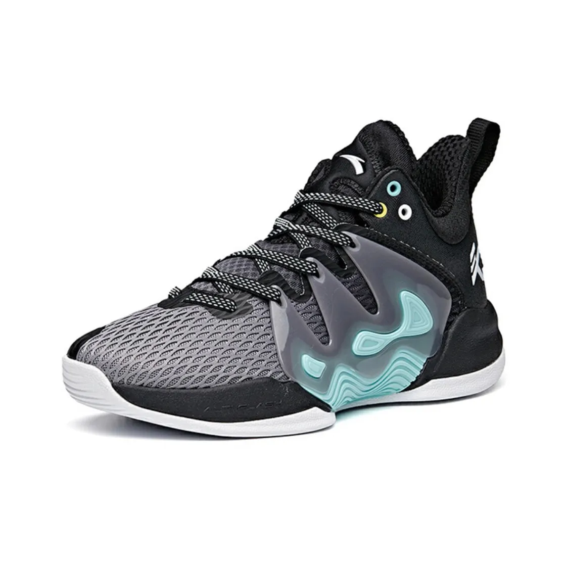 Anta Men's KT "The Mountain 1.0" Low Actual Basketball Shoes - Black/Gray