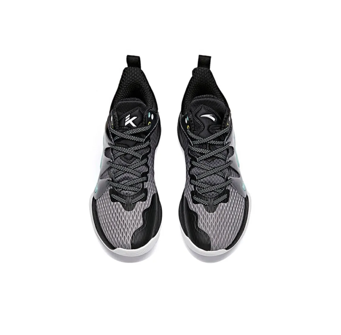Anta Men's KT "The Mountain 1.0" Low Actual Basketball Shoes - Black/Gray