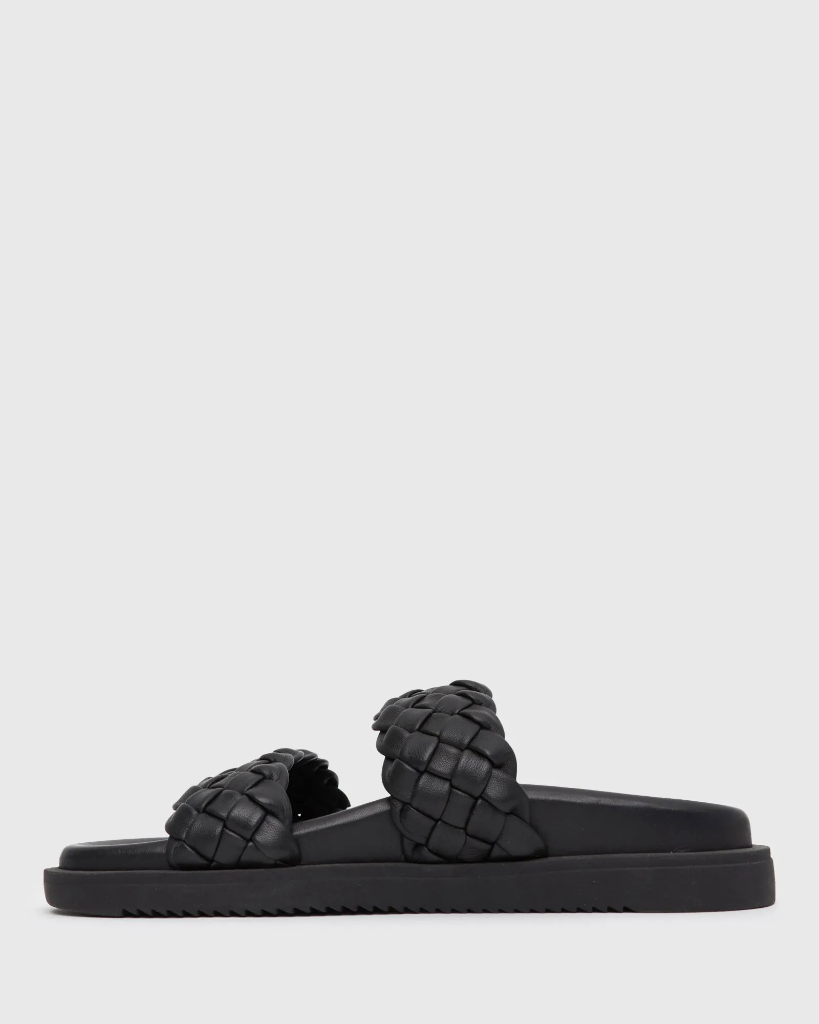 ATHENA Woven Leather Footbed Slides