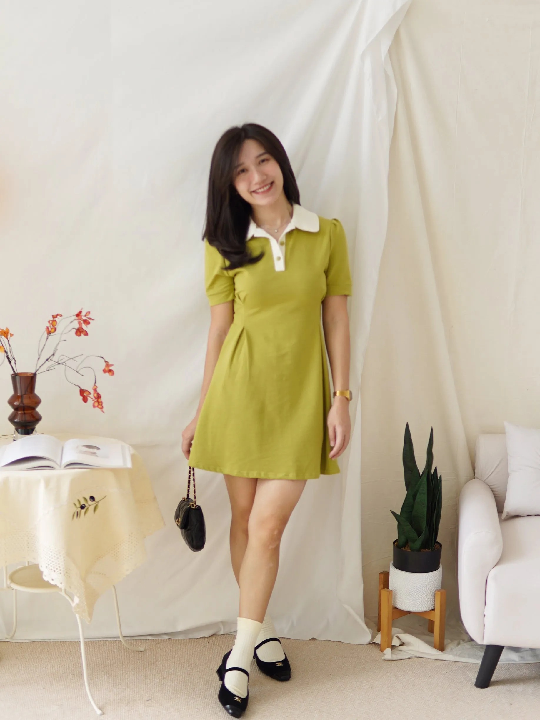 Avocado Green Polo Dress
