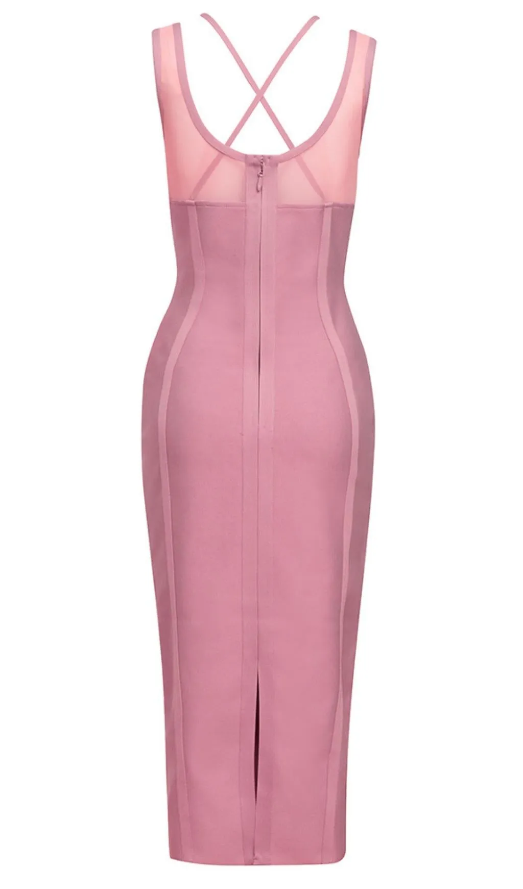 BANDAGE MIDI DRESS IN PINK