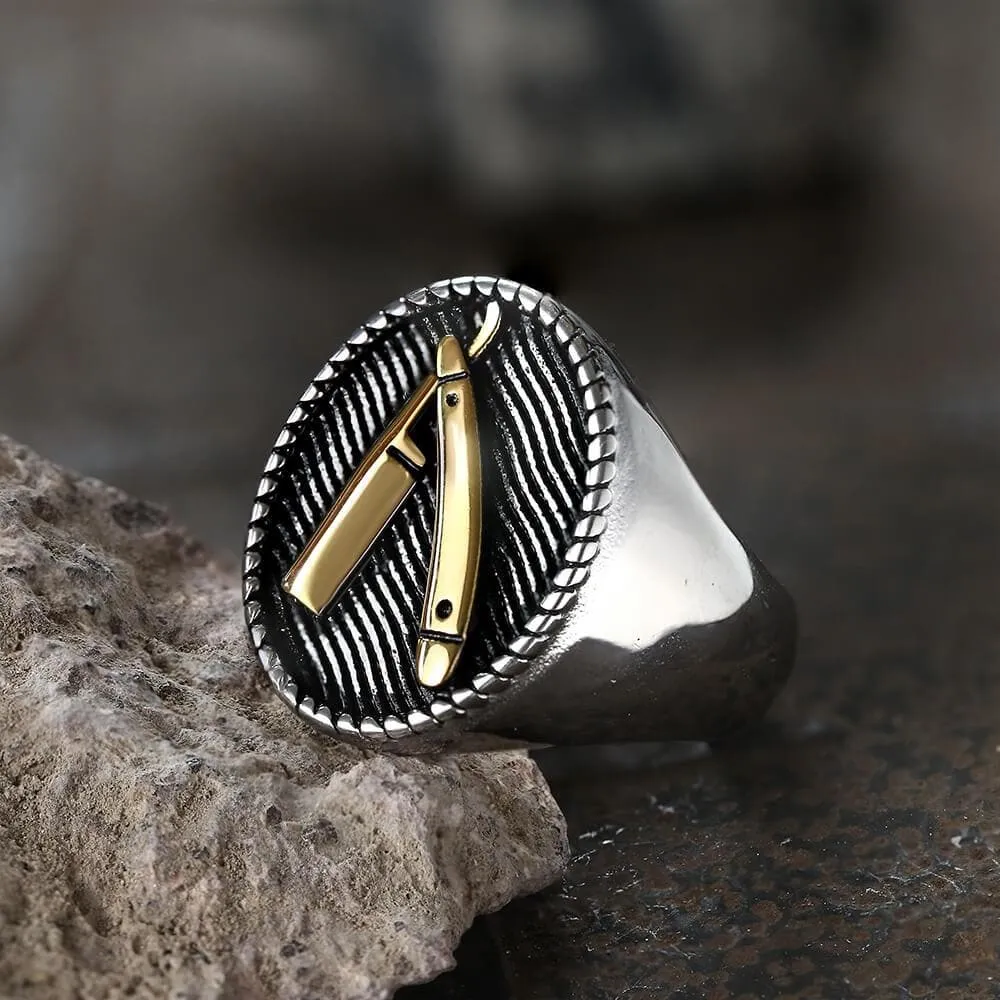 Barber Razor Stainless Steel Ring