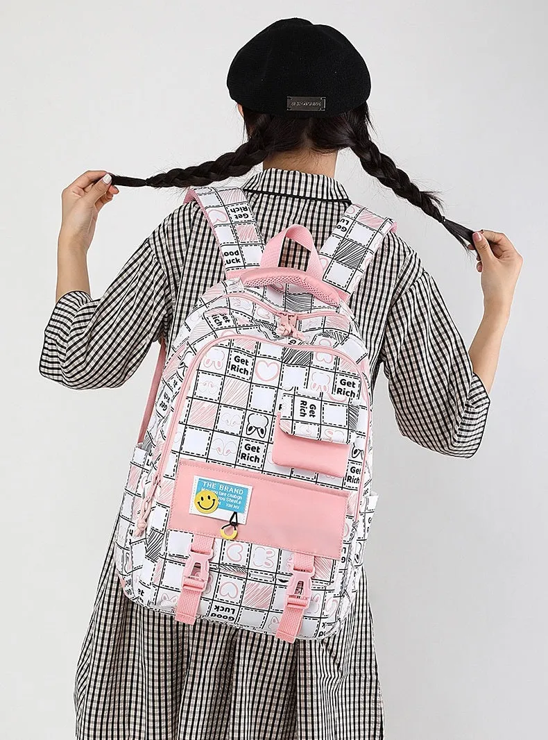 Black New High School Student School Backpack 1370