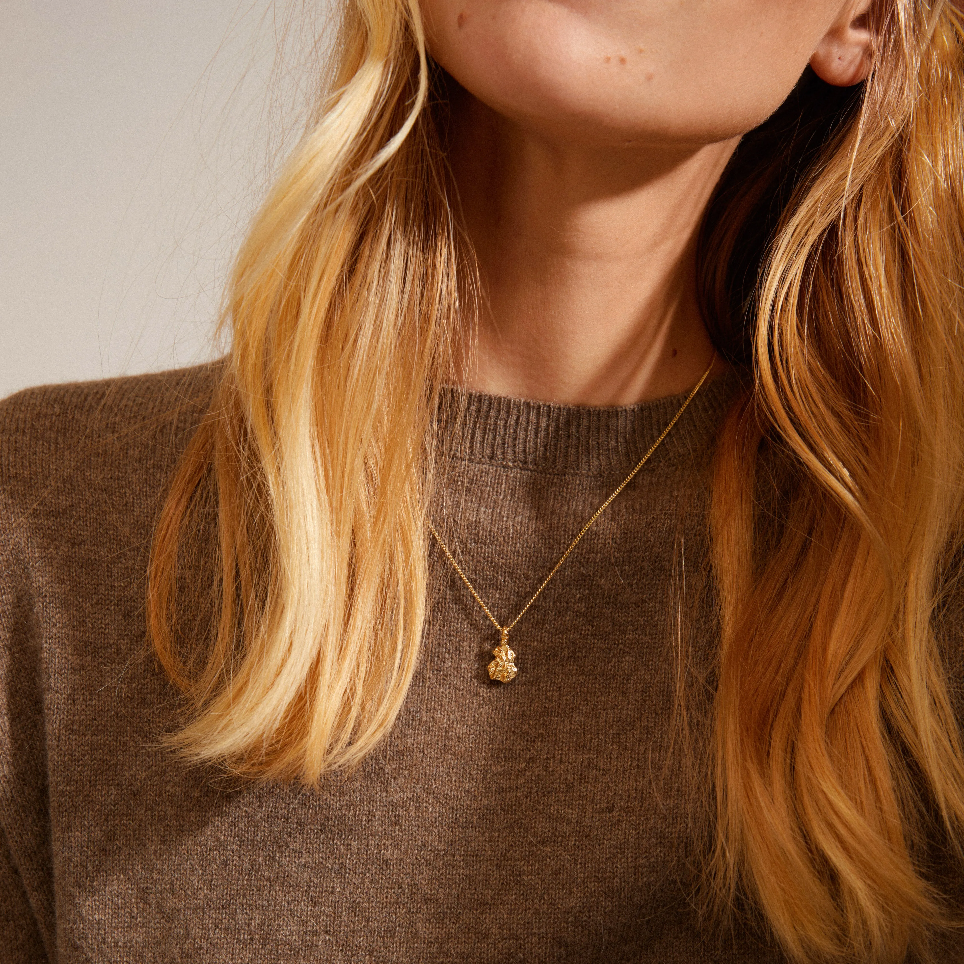 CARLA recycled pendant necklace gold-plated