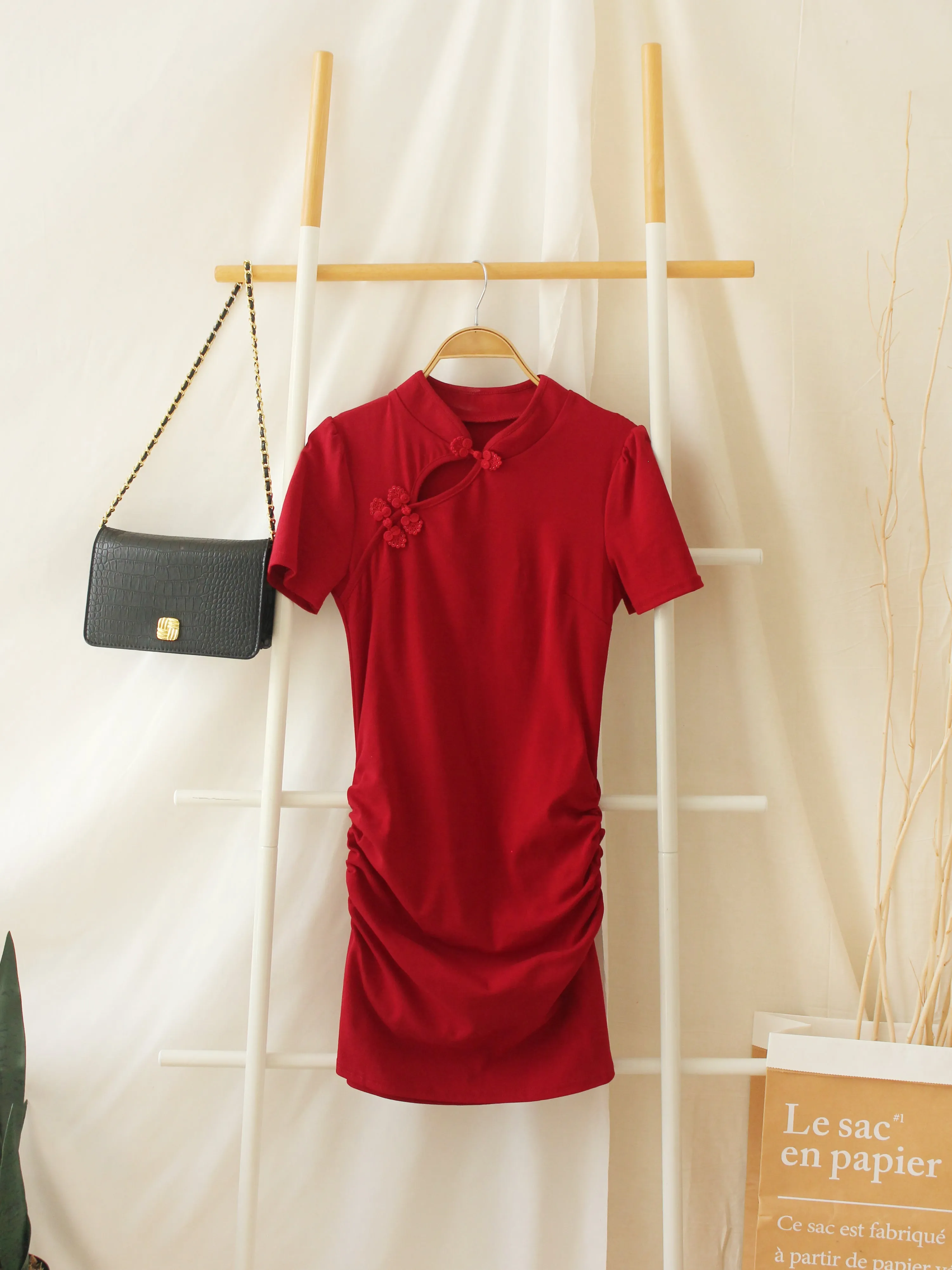 DARK RED BODYCON DRESS