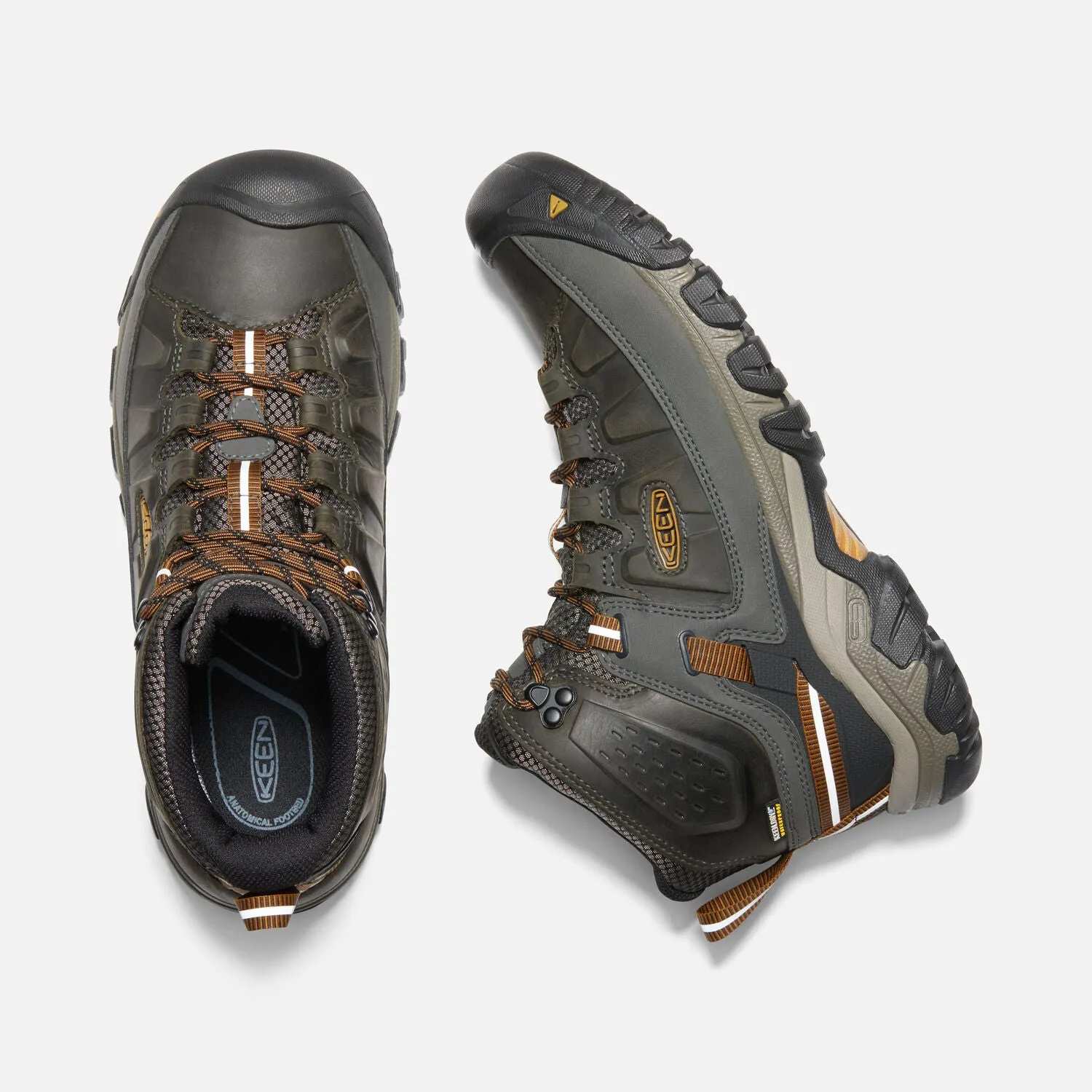 Waterproof Keen Mens Targhee III 3 Boot in Black Olive Golden Brown
