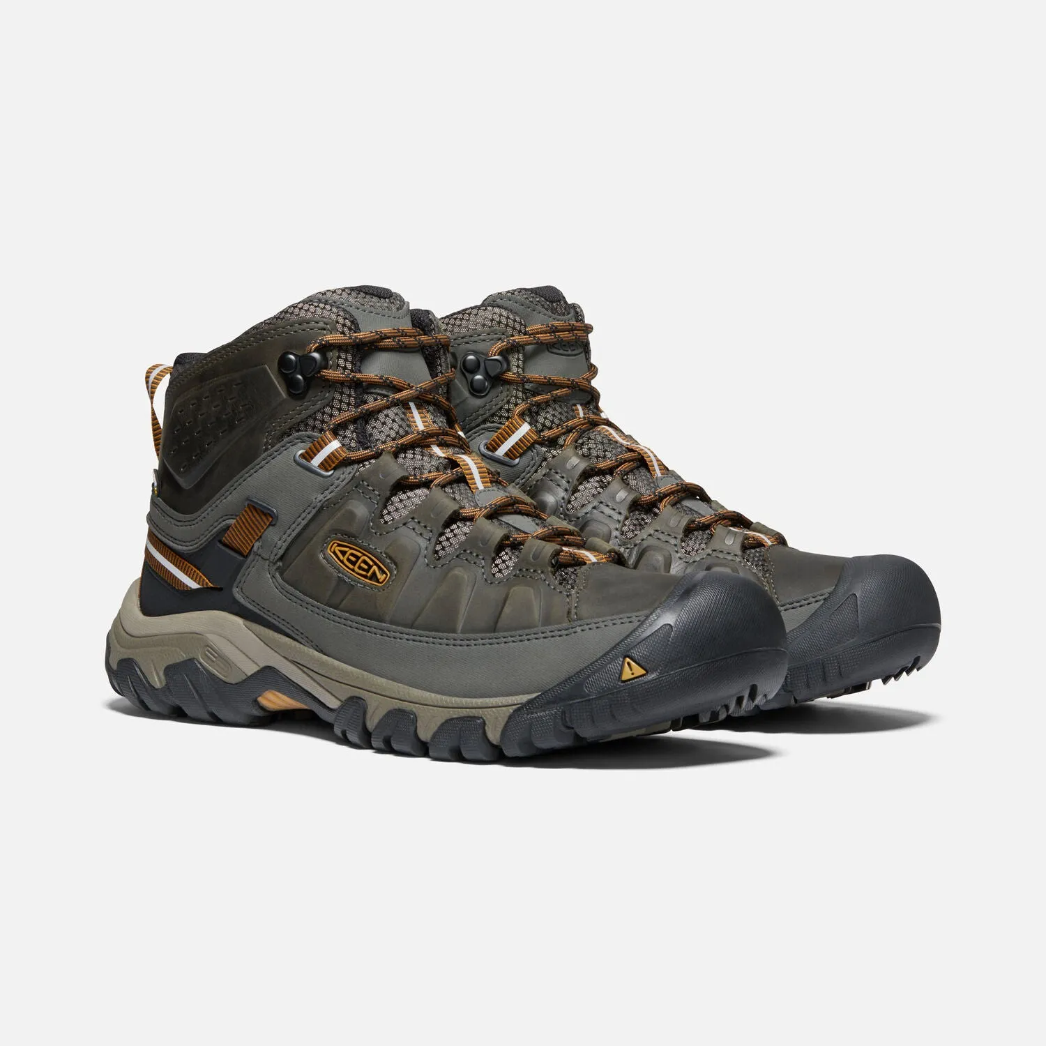 Waterproof Keen Mens Targhee III 3 Boot in Black Olive Golden Brown