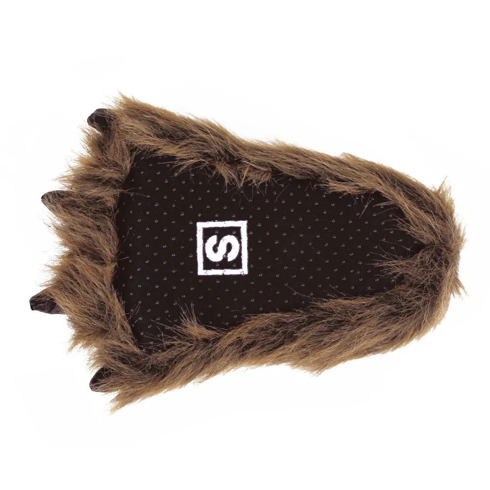 Kids Grizzly Bear Paw Slippers