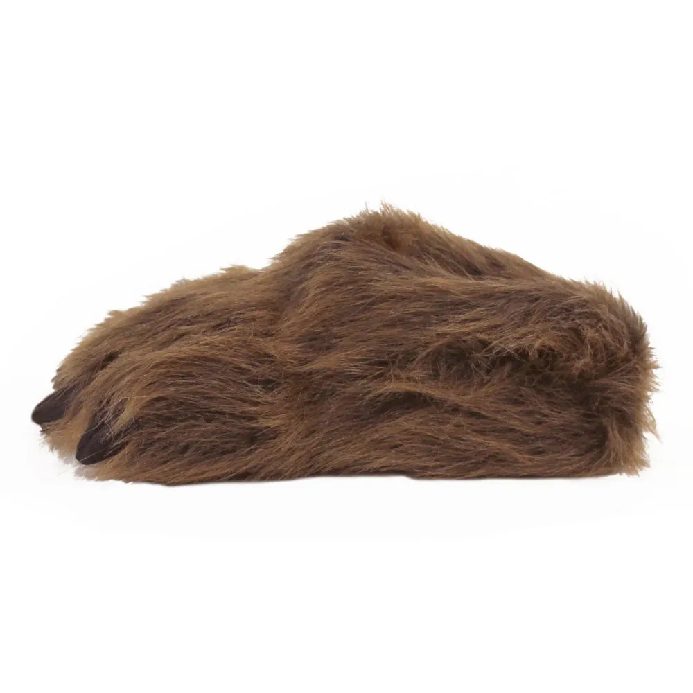 Kids Grizzly Bear Paw Slippers