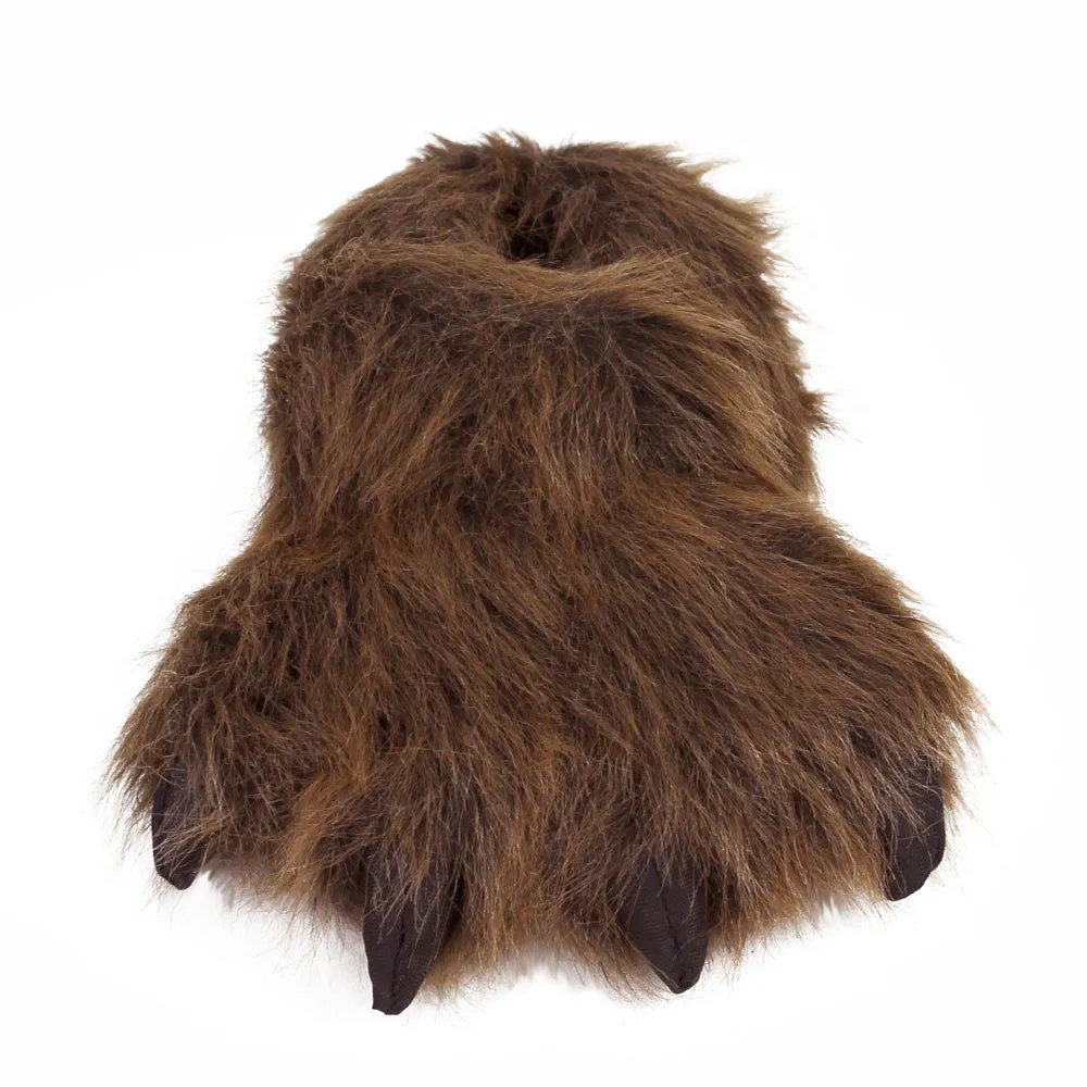 Kids Grizzly Bear Paw Slippers