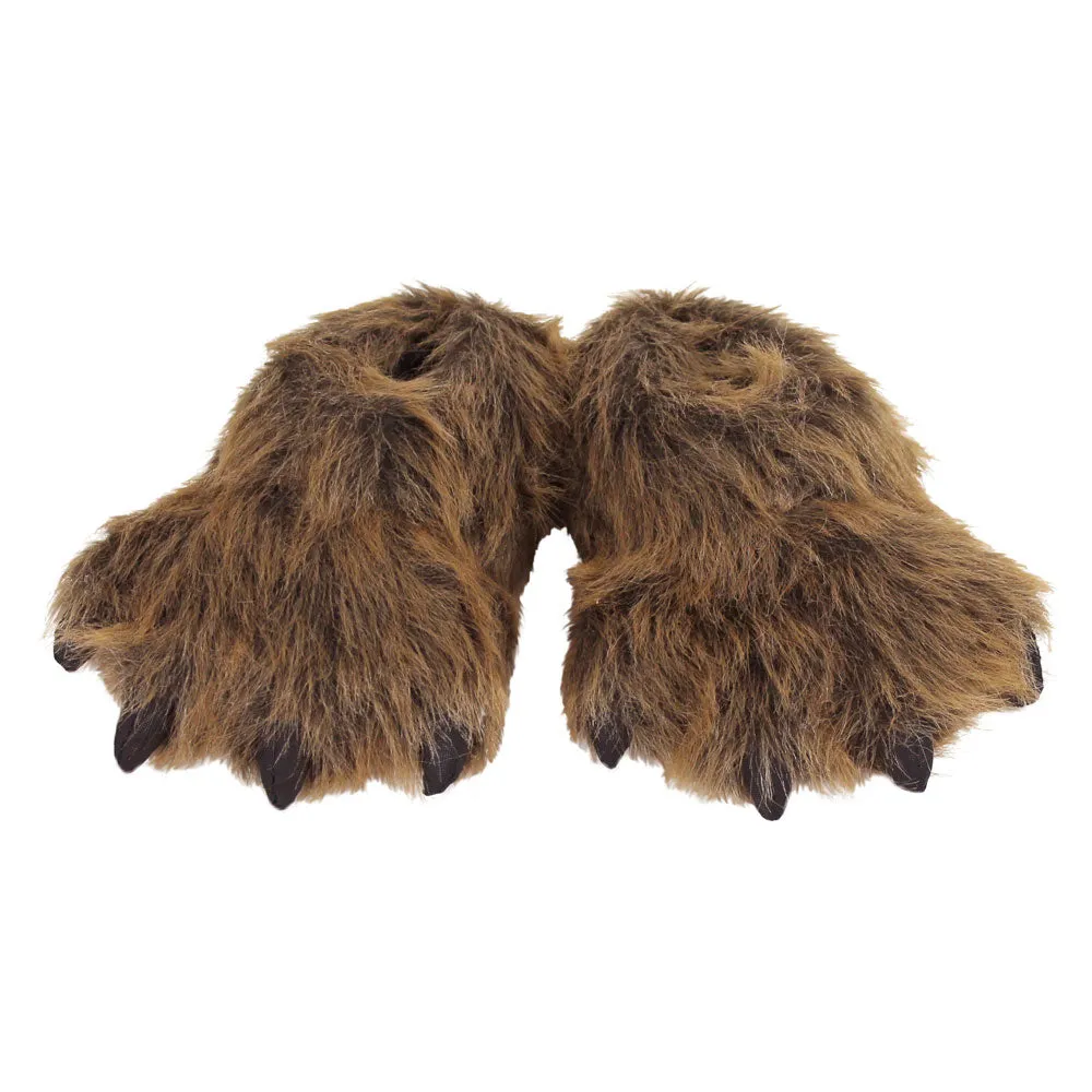 Kids Grizzly Bear Paw Slippers