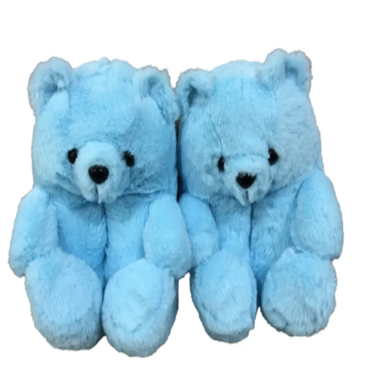 Kids - Slippers - Lovely teddy bear slippers, Warm and plush slippers, one size fits all, Anti-Slip