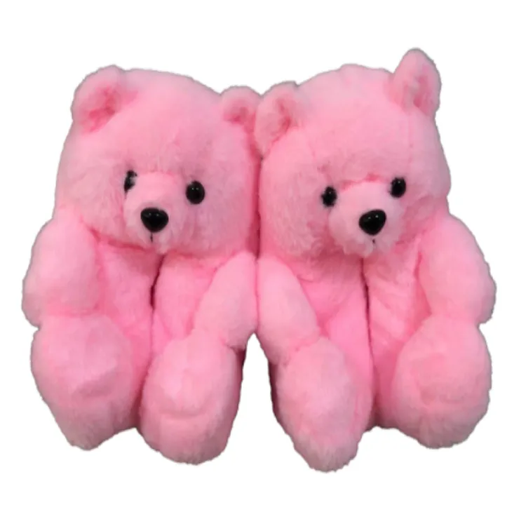 Kids - Slippers - Lovely teddy bear slippers, Warm and plush slippers, one size fits all, Anti-Slip
