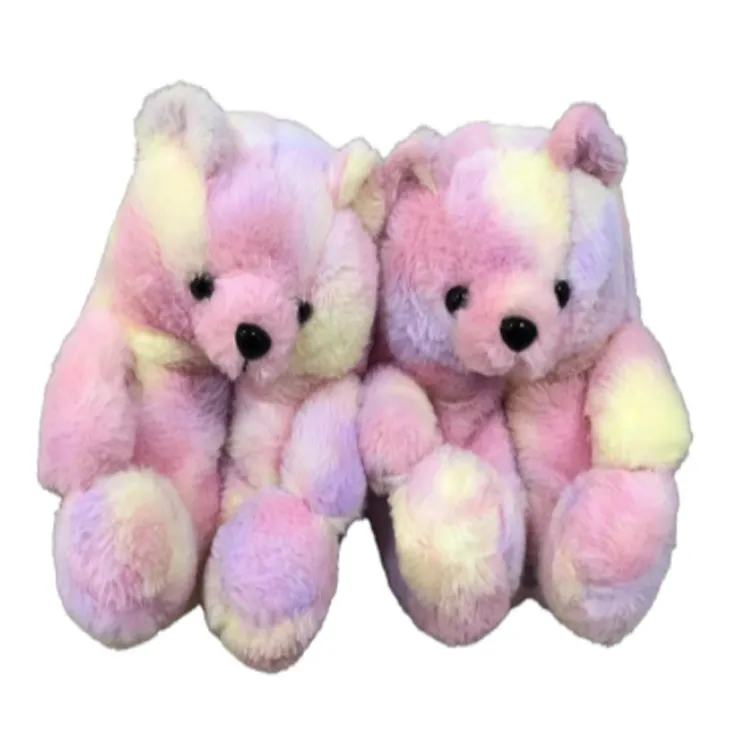 Kids - Slippers - Lovely teddy bear slippers, Warm and plush slippers, one size fits all, Anti-Slip