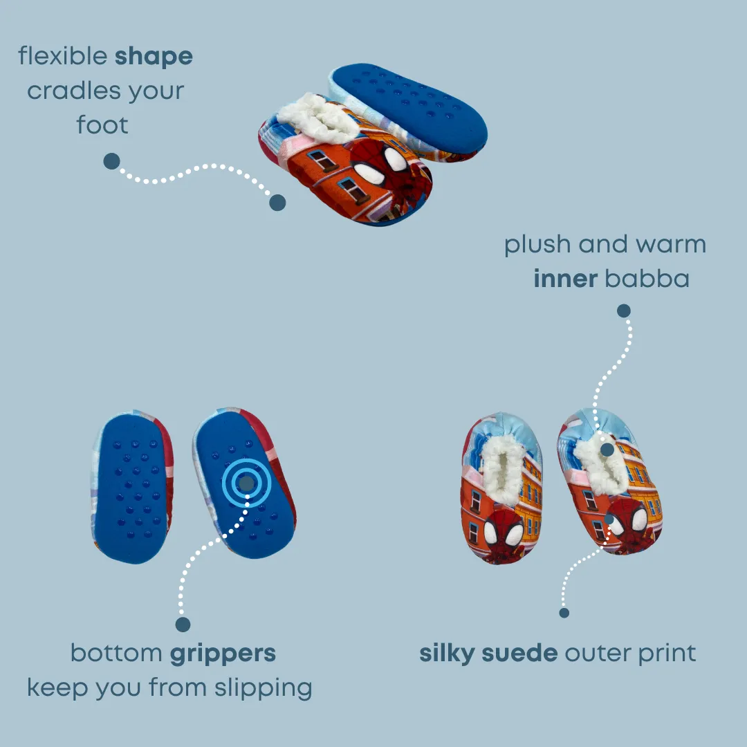 Kid's Spiderman Fuzzy Babba Slipper Sock