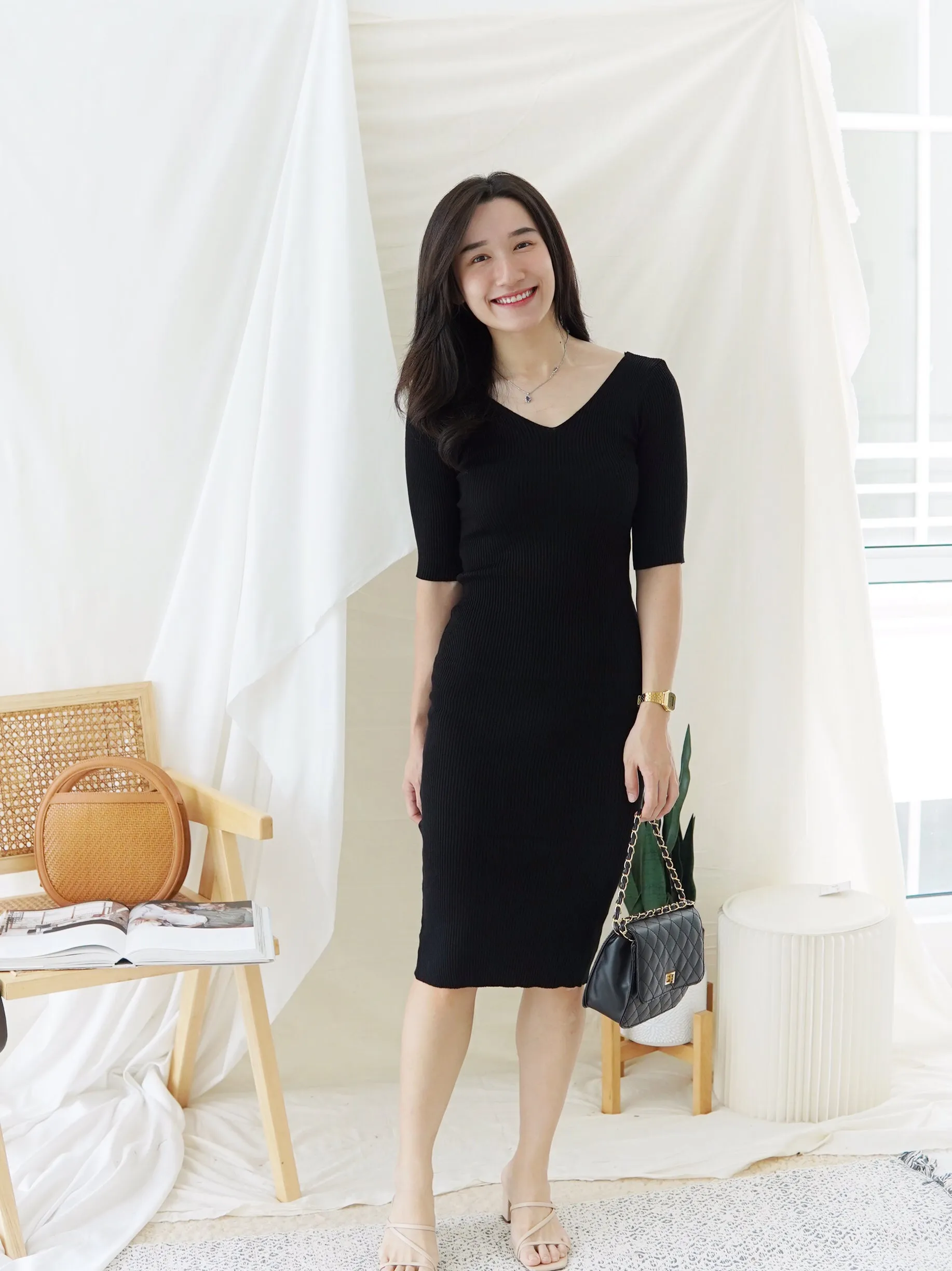 RIB SLIM BODYCON DRESS