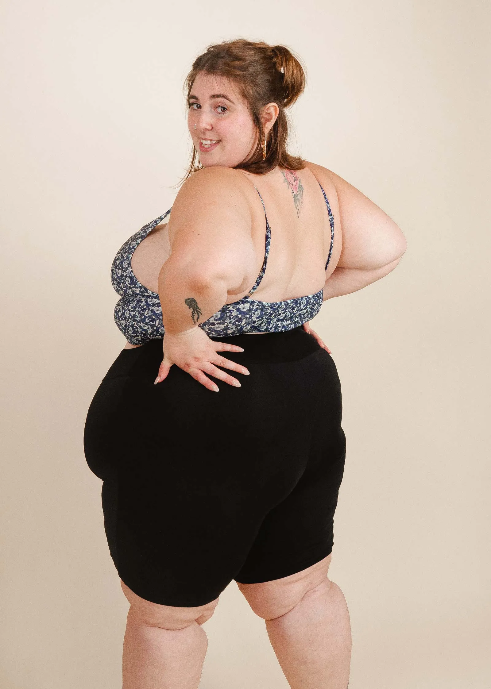 Riviera Black High Waist Swim Bike Short