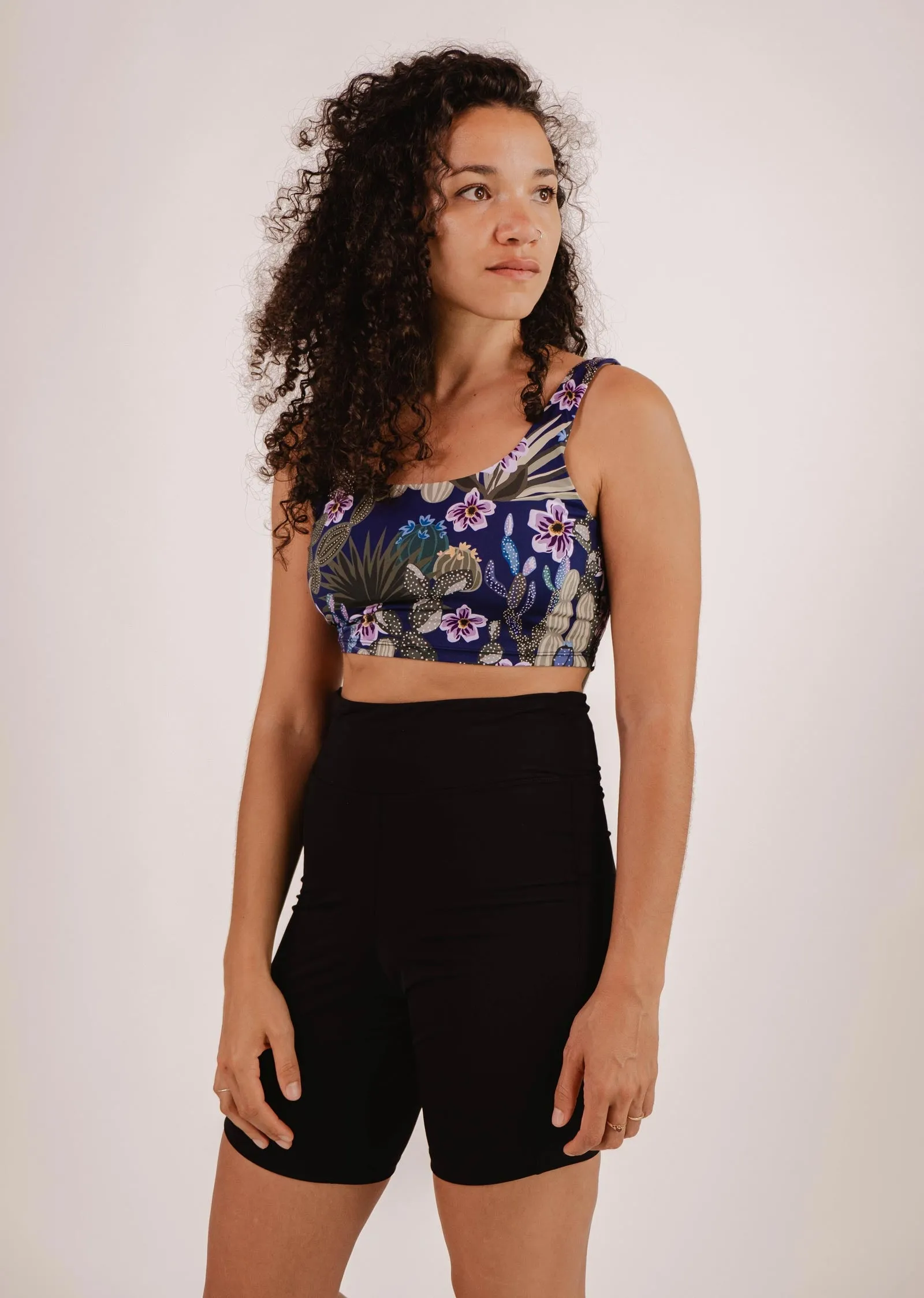 Riviera Black High Waist Swim Bike Short
