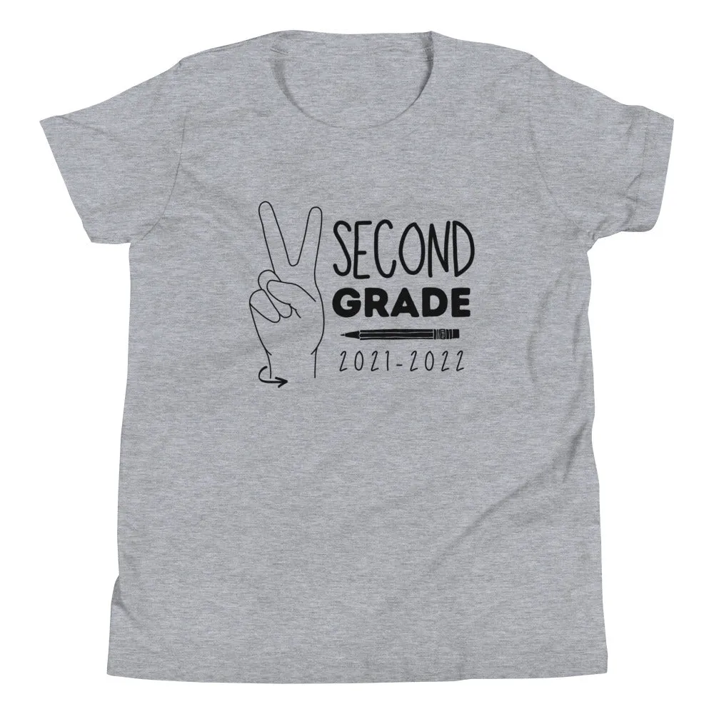 SECOND GRADE Youth Short Sleeve T-Shirt (Black Ink)