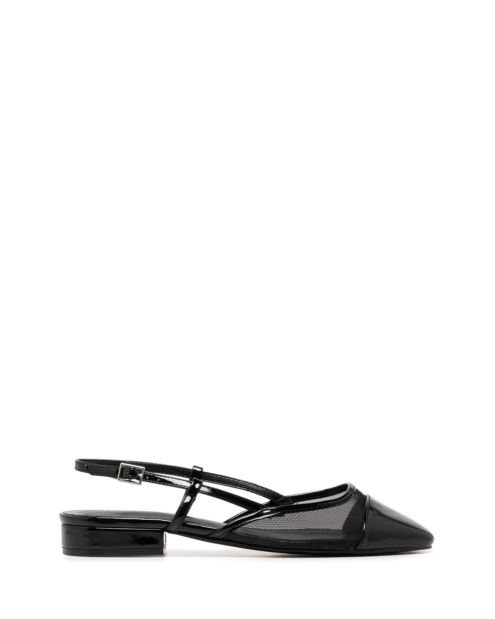 Selene Slingback Ballet Black Mesh