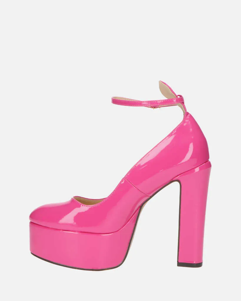 SOLEIL - scarpe con tacco alto in glassy fuchsia