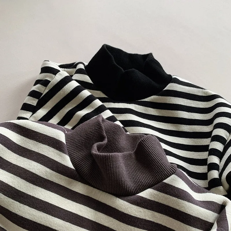 Striped Thick & Warm Sweatshirt