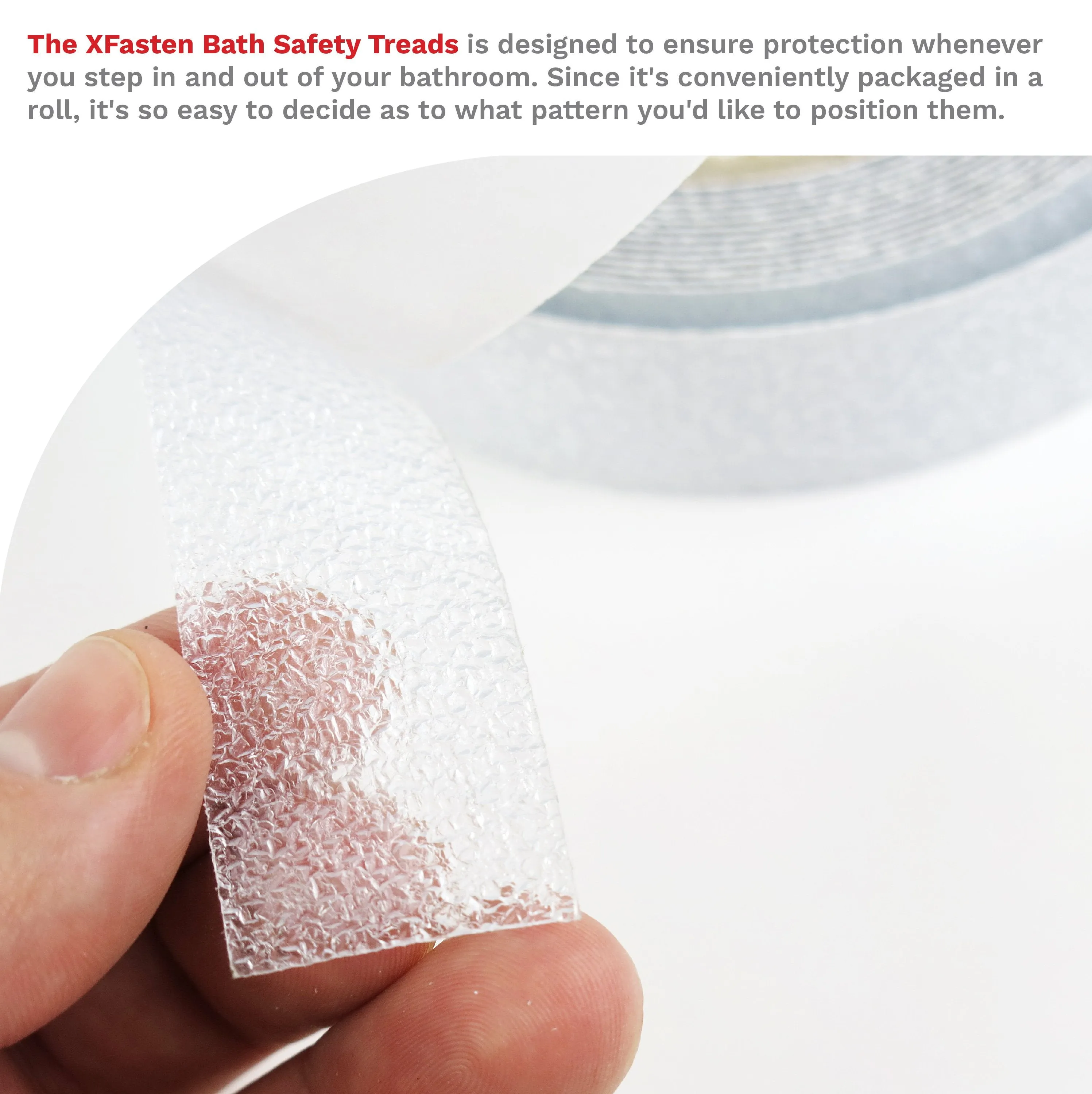 XFasten Anti Slip Tape | Bathtub and Shower Treads | 1 Inch x 15 Foot
